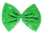 LARGE BOW TIE Sequin Polka Dots Bowtie Big King Size Party Costume - Green V563-19430-GRN