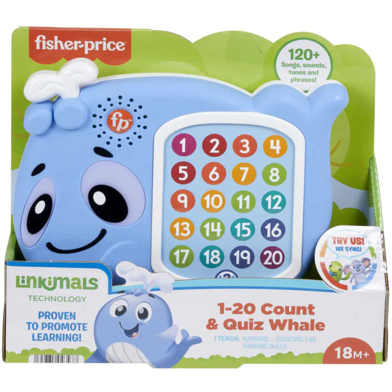 Fisher-Price Linkimals 1-20 Count & Quiz Whale Learning Toy V563-194735093632