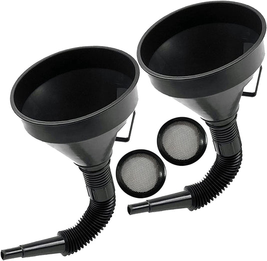 2x Car Auto Motorcycle Plastic Flexible Spout Gas Oil Water Fuel Funnel Tool Kit V563-1961-2PCS