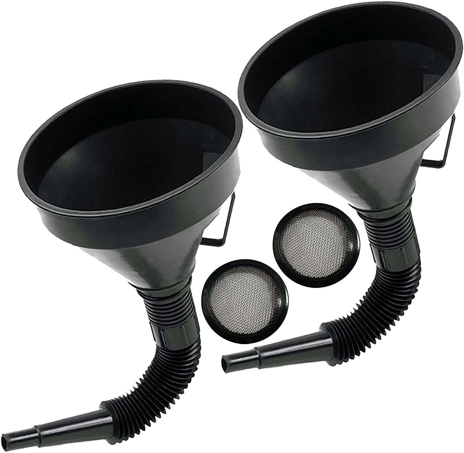 2x Car Auto Motorcycle Plastic Flexible Spout Gas Oil Water Fuel Funnel Tool Kit V563-1961-2PCS
