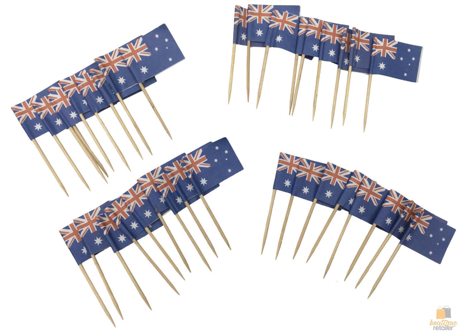 50pcs AUSTRALIA FLAG Food Picks Toppers Australia Day Aussie Party Decoration V563-19610-1PK