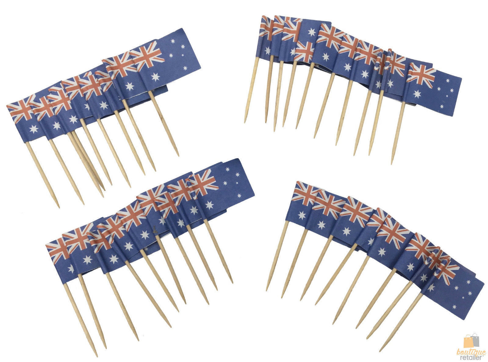 50pcs AUSTRALIA FLAG Food Picks Toppers Australia Day Aussie Party Decoration V563-19610-1PK