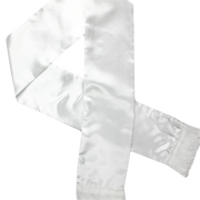 Mens Gatsby 1920s Hollywood Gangster White Scarf Silky Soft with Tassels Costume V563-19762