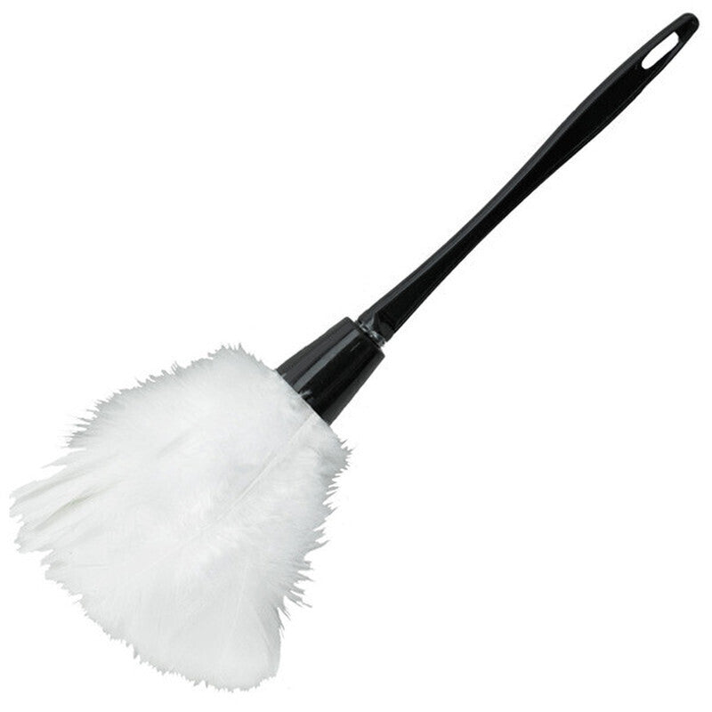 36cm Hens Night FEATHER DUSTER French Maid Night Fancy Dress Pink Costume Prop V563-19856-WHITE
