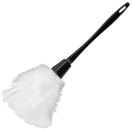36cm Hens Night FEATHER DUSTER French Maid Night Fancy Dress Pink Costume Prop V563-19856-WHITE