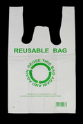 500pcs 33x55cm Eco Design Reusable Plastic Singlet Shopping Bags Grocery Carry Checkout V563-1BOX-LF2700-L