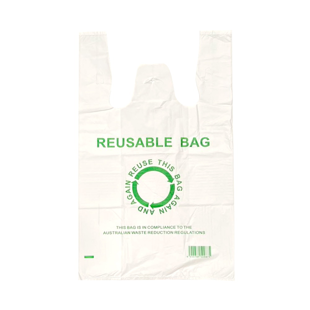 245pcs Jumbo 45x74cm Eco Reusable Plastic Singlet Shopping Grocery Bags Big V563-1BOX-LF2700-XXL