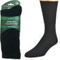 1 Pair DIABETIC BAMBOO Socks Work Socks Medical Loose Top Crew Cushion BLACK - 6-11 V563-1XBR-DBWSKS-6_11
