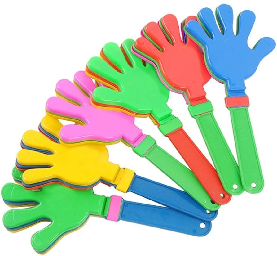 10x Hand Clappers Plastic Kids Toy Party Flapper Novelty Cheering Toys Bulk V563-20145-10PCS