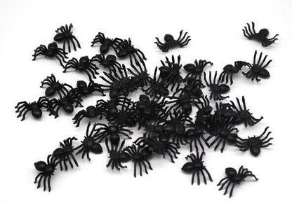 MINI FAKE SPIDERS Trick Halloween Scary Arachnids Joke Prank Small Gag Toy Bug V563-20270-1PACK