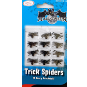 MINI FAKE SPIDERS Trick Halloween Scary Arachnids Joke Prank Small Gag Toy Bug V563-20270-5PACKS