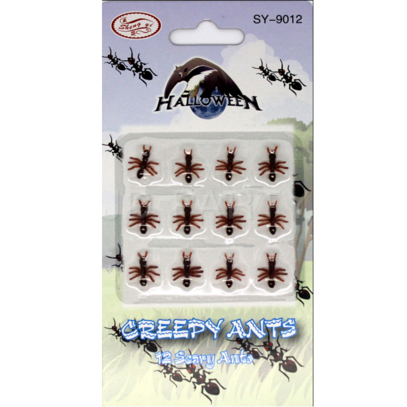 MINI FAKE ANTS Trick Halloween Scary Creepy Joke Prank Small Gag Toy Bug - 12 Ants V563-20275-12ANTS