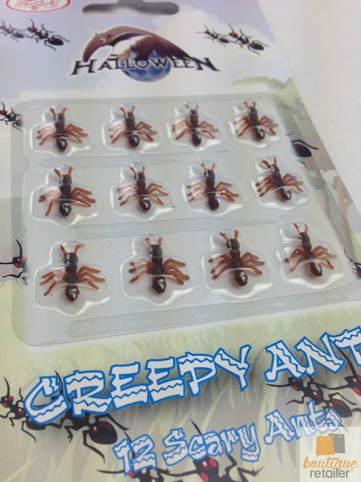 MINI FAKE ANTS Trick Halloween Scary Creepy Joke Prank Small Gag Toy Bug - 48 Ants V563-20275-48ANTS