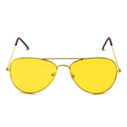 Yellow Aviator Party Glasses - Fun Novelty Accessory Australia Day Green/Gold V563-20420-07