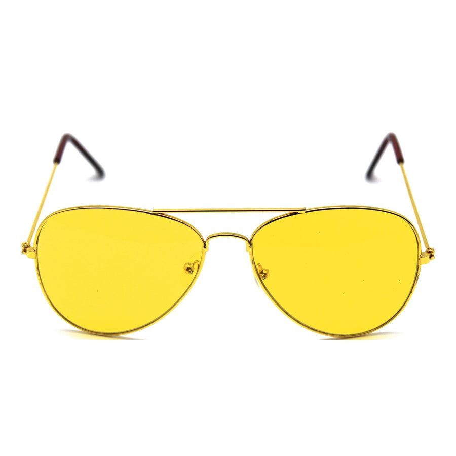 Green and Yellow Gold Aviator Party Glasses - Fun Novelty Set Australia Day V563-20420-2X
