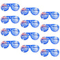 12x Jumbo Party Costume Glasses - Australian Flag Design - Wayfarer Oversized 26cm Wide V563-20426_12X