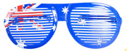 12x Jumbo Party Costume Glasses - Australian Flag Design - Wayfarer Oversized 26cm Wide V563-20426_12X