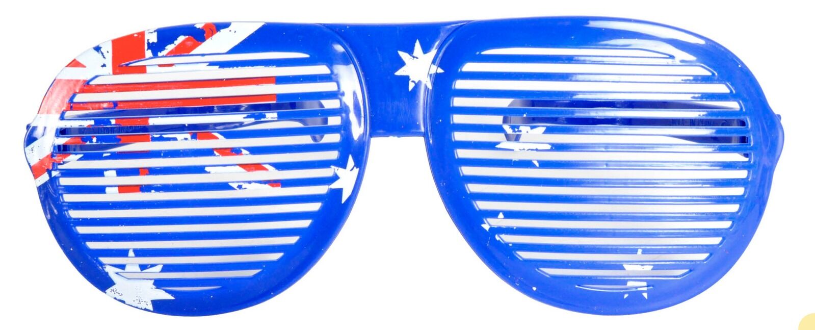12x Jumbo Party Costume Glasses - Australian Flag Design - Wayfarer Oversized 26cm Wide V563-20426_12X