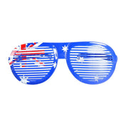 12x Jumbo Party Costume Glasses - Australian Flag Design - Wayfarer Oversized 26cm Wide V563-20426_12X