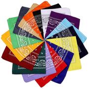 20x BANDANA Paisley 100% COTTON Head Wrap Durag Bandanna Scarf Mask BULK - Assorted Colour Pack V563-20BANDANA-ASST