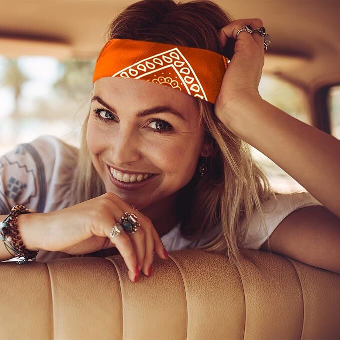 20x BANDANA Paisley 100% COTTON Head Wrap Durag Bandanna Scarf Mask BULK - Assorted Colour Pack V563-20BANDANA-ASST
