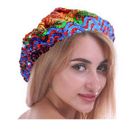 Rainbow Sequin French Beret Hat Gay LGBTQ Pride V563-21199-11