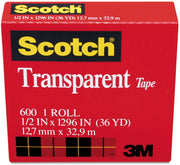 Scotch 3M Transparent Tape 12.7mm x 32.9m - MADE IN USA V563-21200074561