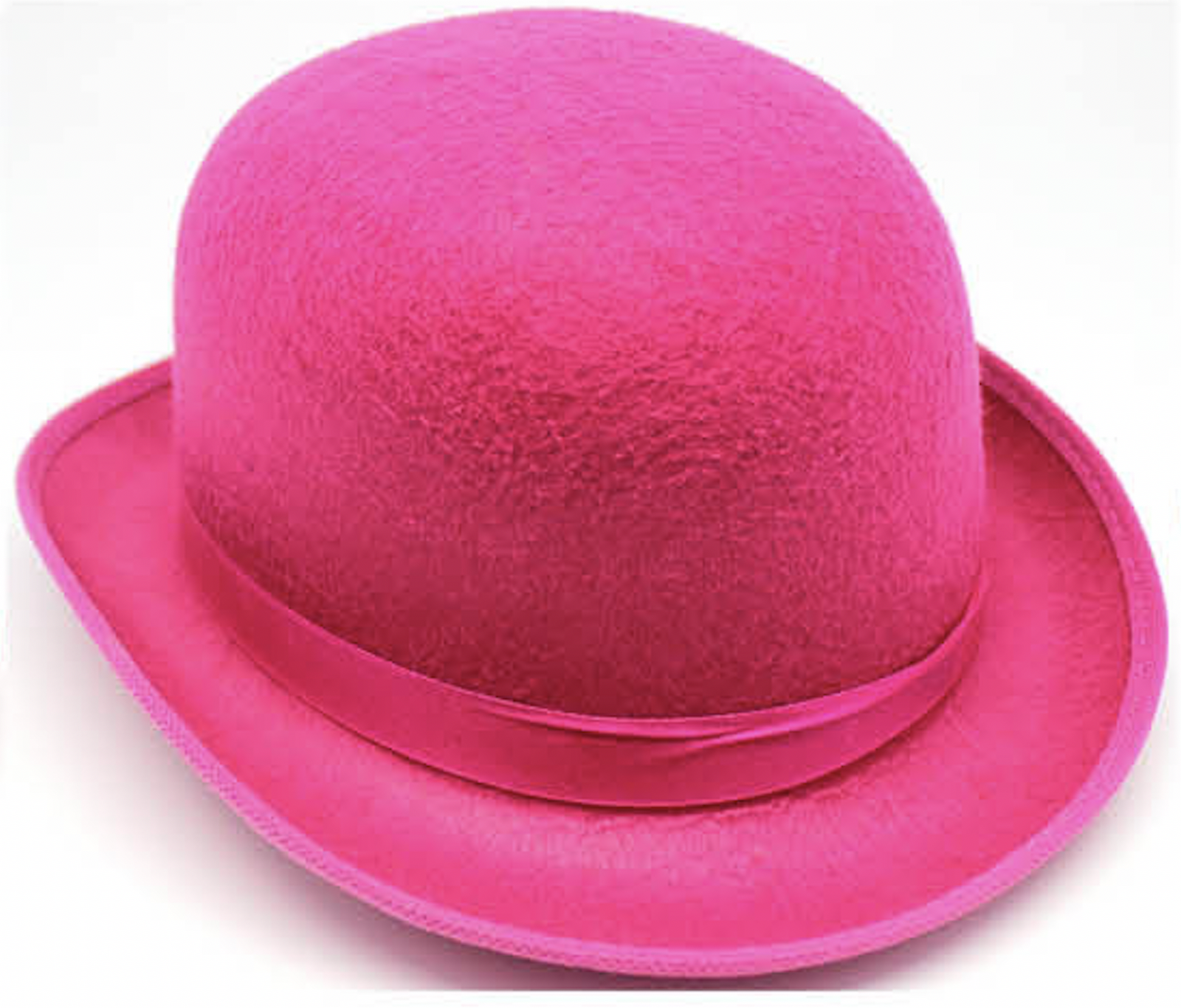 BOWLER HAT Party Vintage Costume Derby Felt Dance Halloween in Hot Pink V563-21210-HPINK