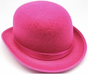 BOWLER HAT Party Vintage Costume Derby Felt Dance Halloween in Hot Pink V563-21210-HPINK
