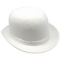 BOWLER HAT Party Vintage Costume Derby Felt Dance Halloween in White V563-21210-WHT
