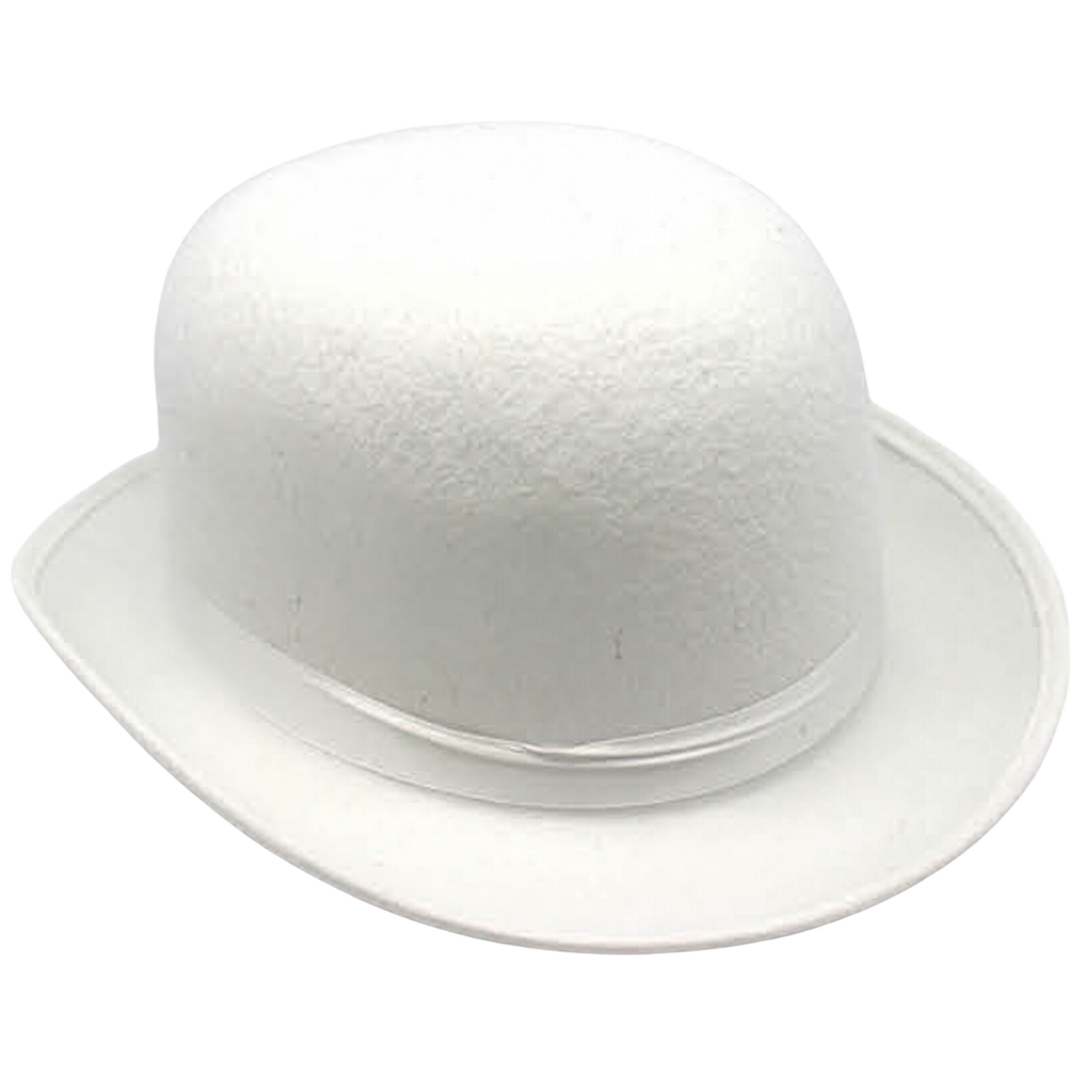 BOWLER HAT Party Vintage Costume Derby Felt Dance Halloween in White V563-21210-WHT