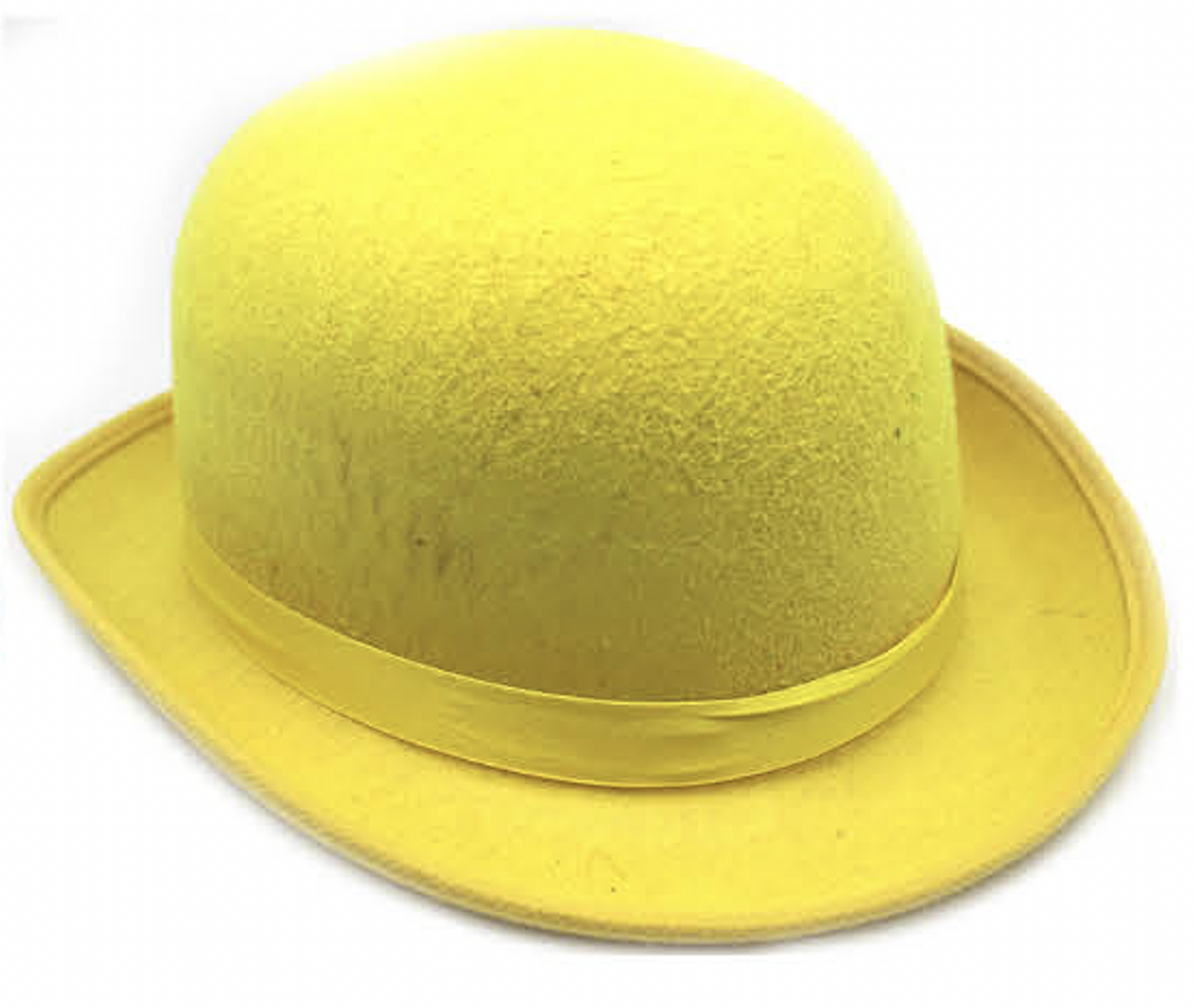 BOWLER HAT Party Vintage Costume Derby Felt Dance Halloween in Yellow V563-21210-YELLOW