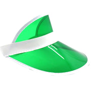 2x Yellow Perspex Visor with White Rim - Retro 80s Rave Accessory, Adjustable Fit Australia Day V563-21234-2X