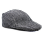 Mens Herringbone Driving Cabbie Hat Gatsby 20s Ivy Cap Flat Newsboy - Grey V563-21236-01