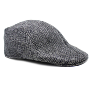 Mens Herringbone Driving Cabbie Hat Gatsby 20s Ivy Cap Flat Newsboy - Grey V563-21236-01