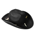 Crocodile Dundee-Style Black Cowboy Hat - Adjustable Chin Cord for Outback & Western Themes V563-21287-01