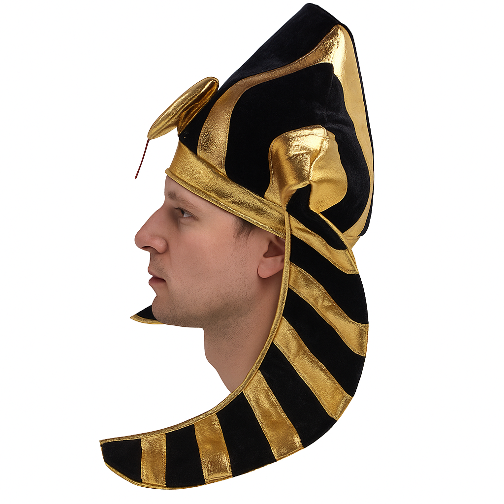 EGYPTIAN PHARAOH HAT King Costume Party Ancient Fancy Dress Halloween Pharoah V563-21315