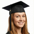 Deluxe GRADUATION HAT Mortar Board Graduate Bachelor Academic Cap School - Black V563-21411