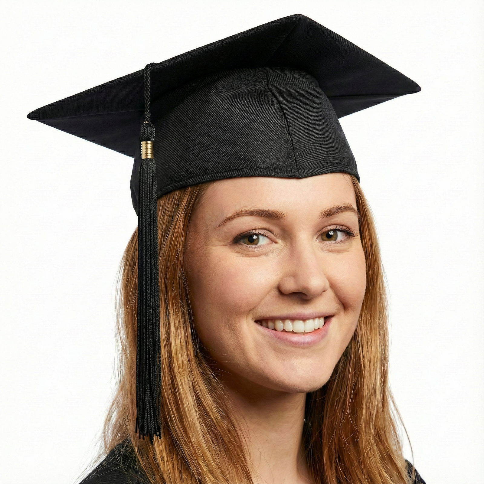 Deluxe GRADUATION HAT Mortar Board Graduate Bachelor Academic Cap School - Black V563-21411