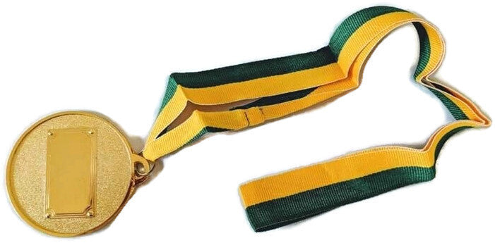 METAL WINNER GOLD MEDAL 1st Party Favours Sports Day 40cm Ribbon - Green/Gold V563-2142