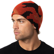 Camo Beanie Hat Winter Ski Army Military Hunting Warm - Orange Camouflage - One Size