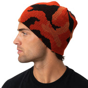 Camo Beanie Hat Winter Ski Army Military Hunting Warm - Orange Camouflage - One Size