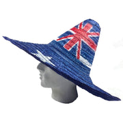 Mexican SOMBRERO Hat w Australian Aussie Flag Design Party Costume 55cm V563-21580-AUSTRALIAFLAG-1PC