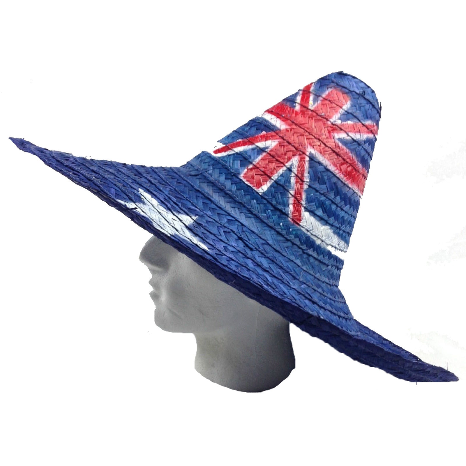Mexican SOMBRERO Hat w Australian Aussie Flag Design Party Costume 55cm V563-21580-AUSTRALIAFLAG-1PC