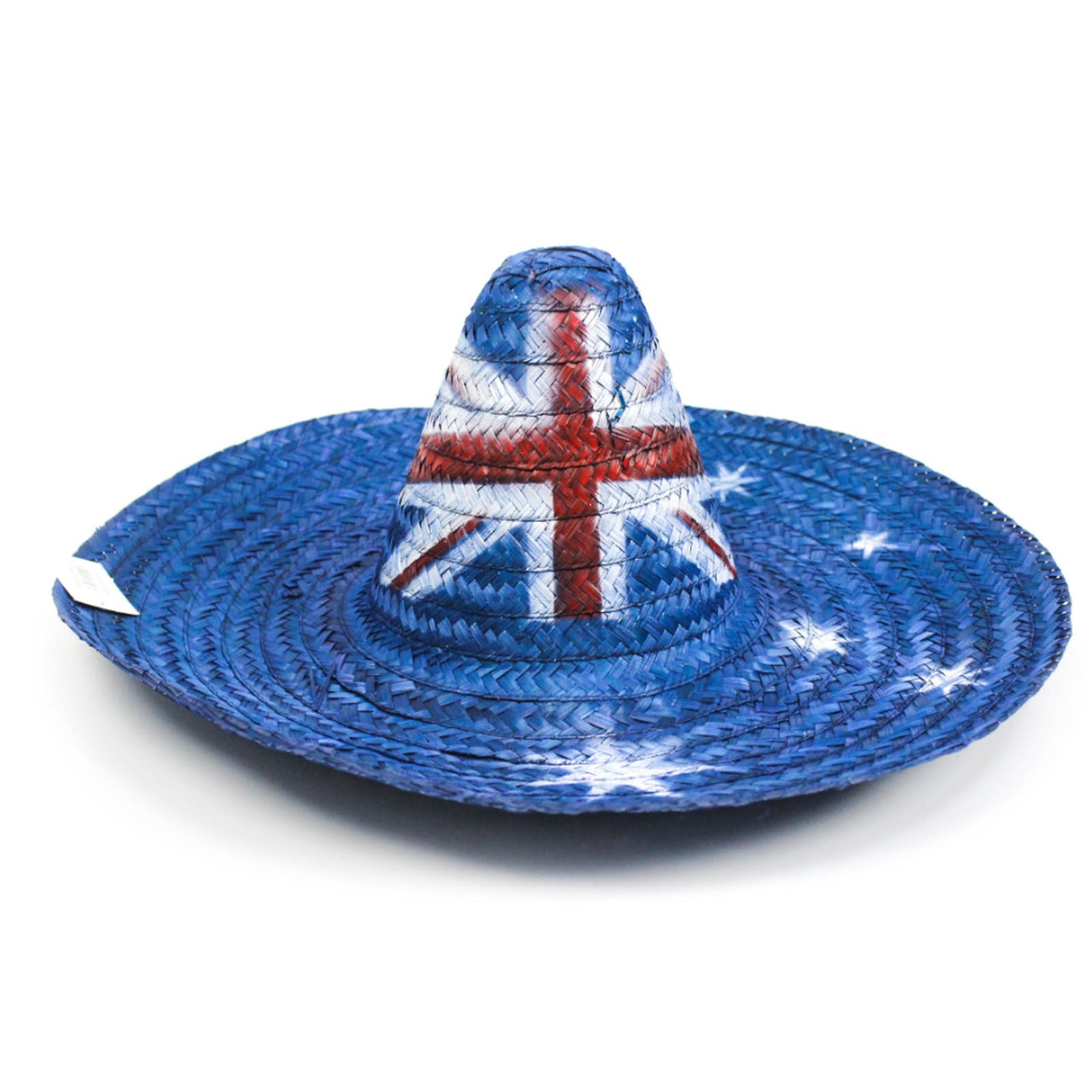 Mexican SOMBRERO Hat w Australian Aussie Flag Design Party Costume 55cm V563-21580-AUSTRALIAFLAG-1PC
