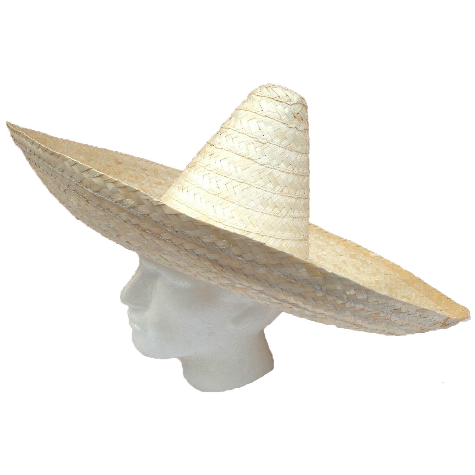 Mexican SOMBRERO Beige Fancy Dress Straw Party Costume Hat Cap Spanish V563-21580-BEIGE-1PC