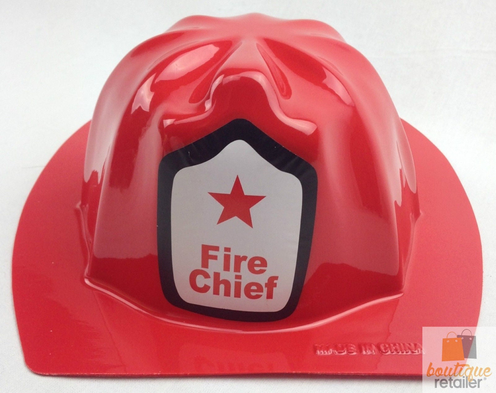 KIDS FIREMAN HAT Fire Chief Party Cap Helmet Costume Dress Up Halloween Firemans V563-21761