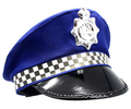 Police Officer Hat Pilot Cop Costume Party Cap Halloween Book Week - Blue V563-21800-02