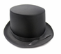 SATIN TOP HAT Costume Party Cap Fancy Dress Trilby Fedora One Size - Black V563-21995-BLK