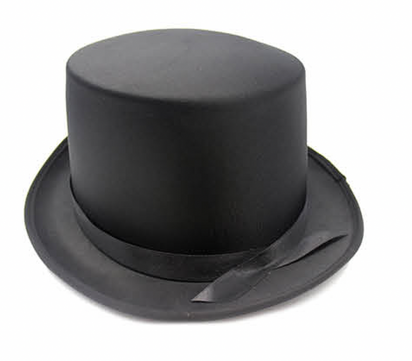 SATIN TOP HAT Costume Party Cap Fancy Dress Trilby Fedora One Size - Black V563-21995-BLK